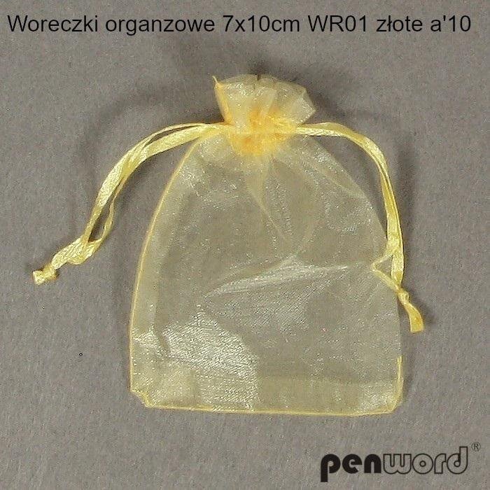 MFP paper Woreczki organzowe złote 7x10cm 10szt