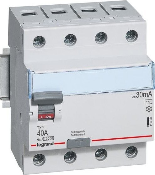 Legrand Wyłącznik różnicowoprądowy P304 4P 40A 30MA TYP AC TX3