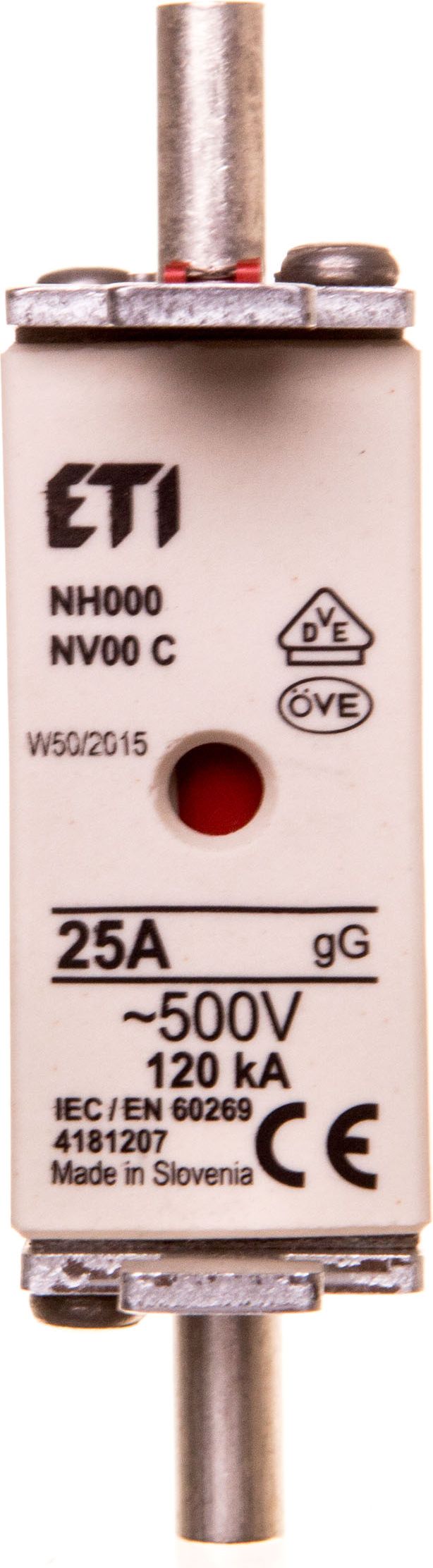 Eti-Polam Wkładka bezpiecznikowa KOMBI NH00C 25A gG/gL 500V WT-00C (004181207)