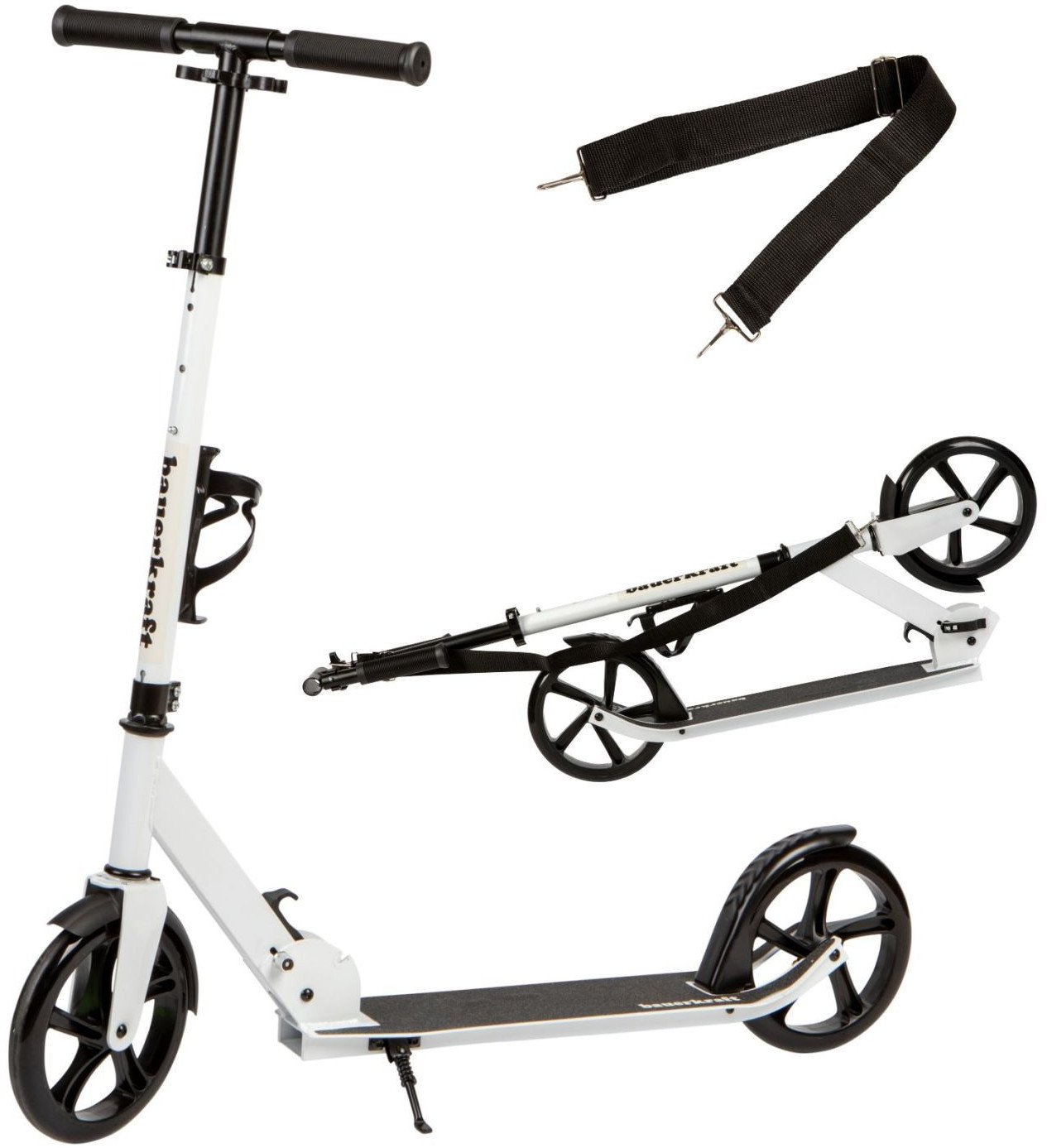 Duża składana hulajnoga 91-101cm uchwyt na bidon