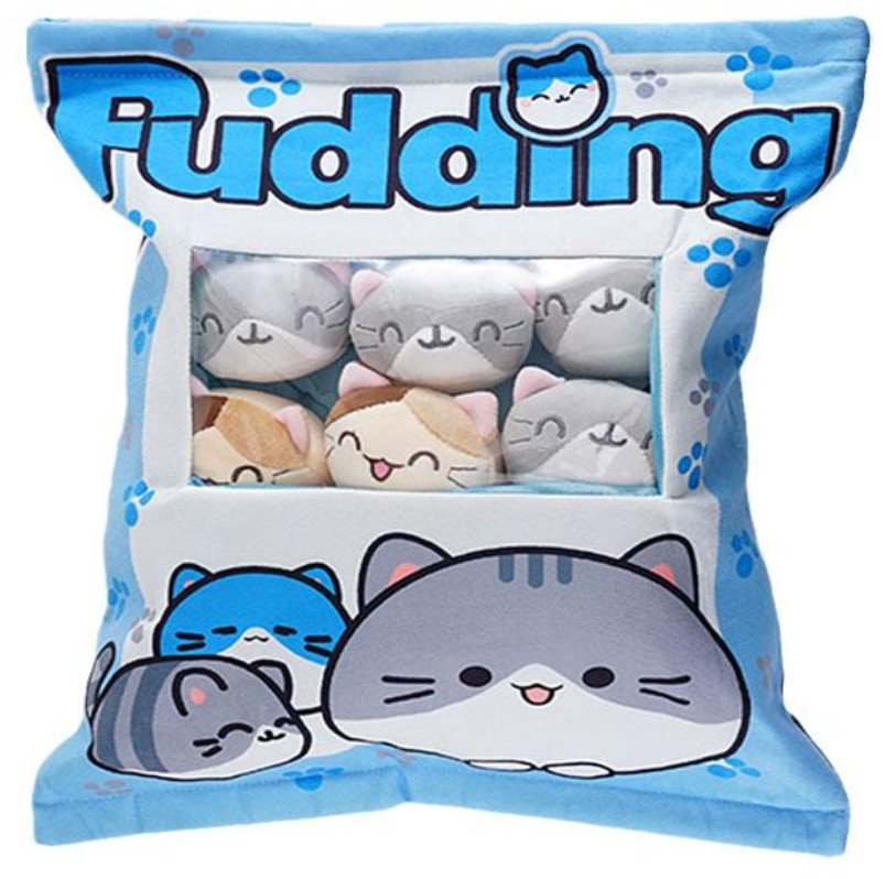 Poduszka PUDDING z MASKOTKAMI Kotki 8szt do RZUCANIA ZABAWY Pluszowe
