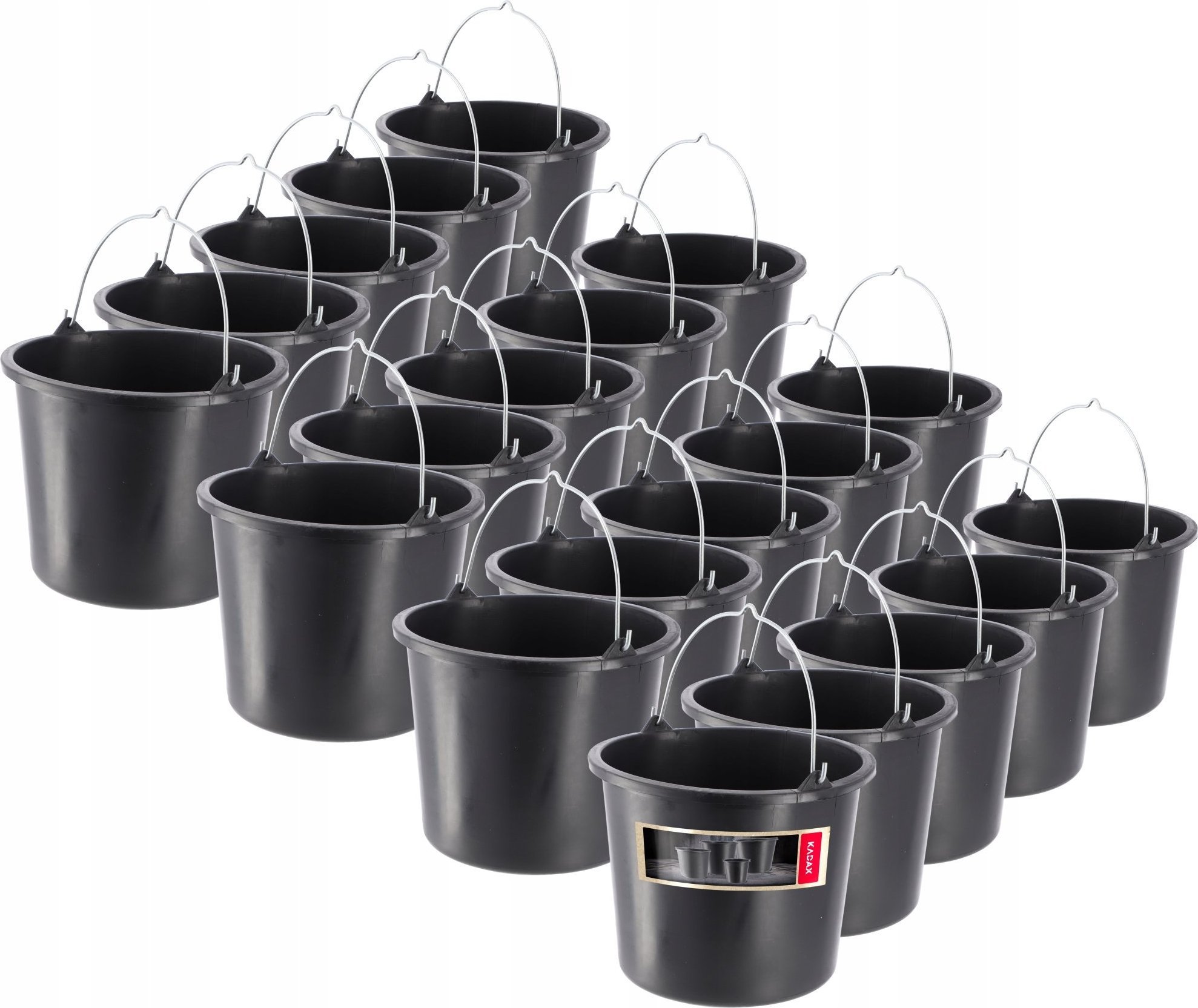 Kadax Wiadro Budowlane Gospodarcze Plastikowe 5L 20szt