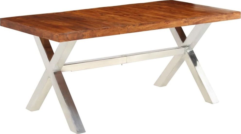 Elior Brązowy stół z litego drewna Midian