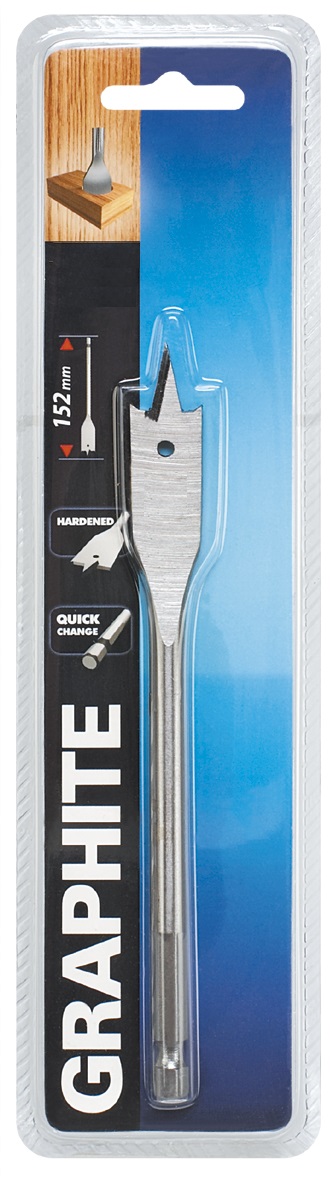 Wiertło Graphite do drewna łopatkowe sześciokątne 32mm (57H238)
