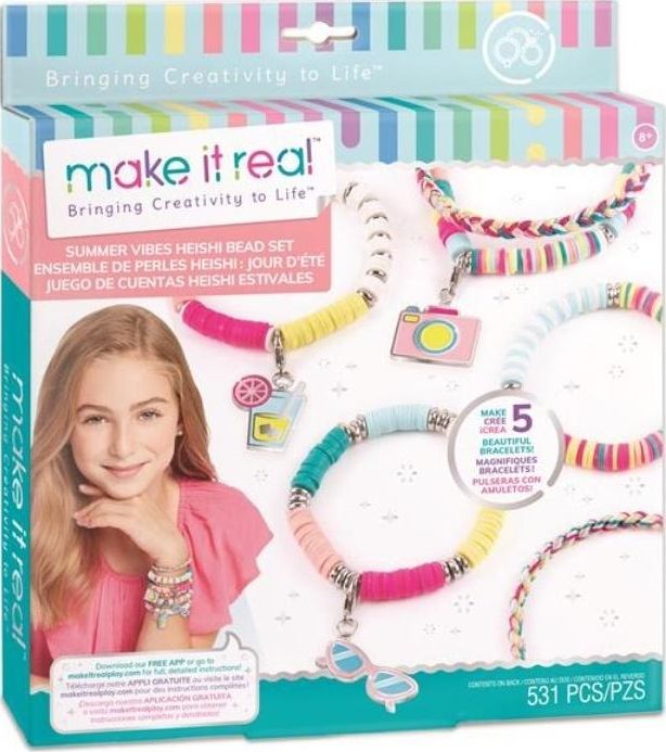 Make it real Zestaw do tworzenia bransoletek. Summer Vibes z koralikami heishi (451245)