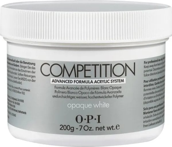 OPI Opi, Competition, Acrylic Nail Powder, Opaque White, 200 g For Women