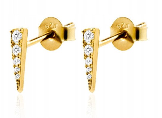 KOLCZYKI MIEDZIANE MODNE KLASYCZNE K16 ZŁOTE