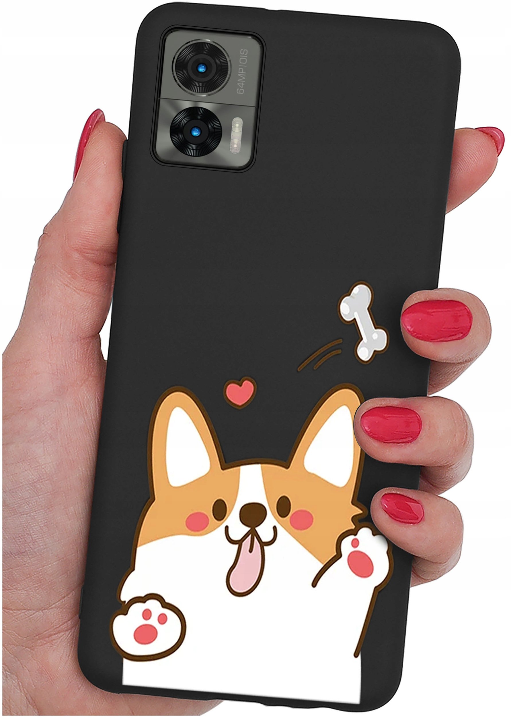 Etui do Motorola Moto Edge 30 Neo WZORY |SILIKONOWE MATT CASE + SZKŁO 9H