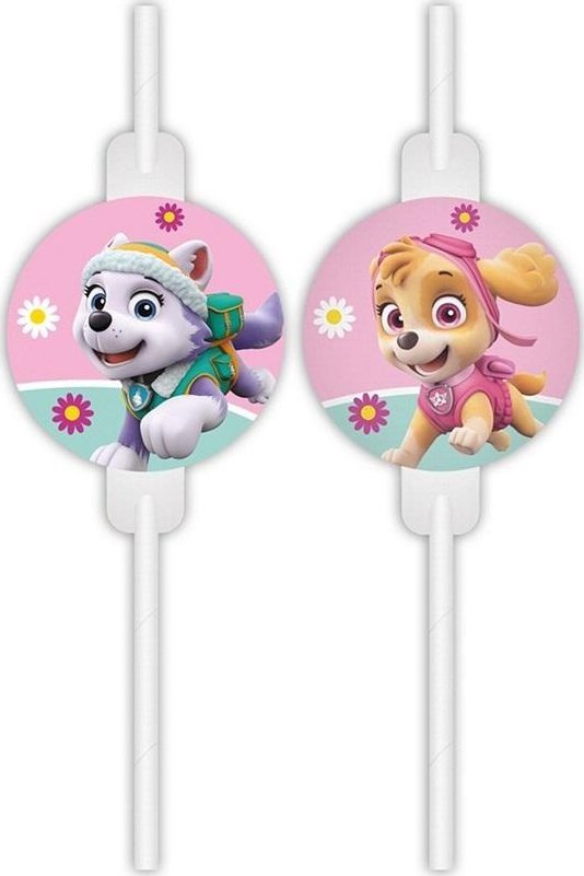 Rurki papierowe z medalionem Paw Patrol 4szt