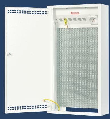 Karwasz Rozdzielnica natynkowa MRN-2. Patch panel, gniazdo 250v 2P+Z, płyta montażowa perforowana 255X480X100 (MRN-2)