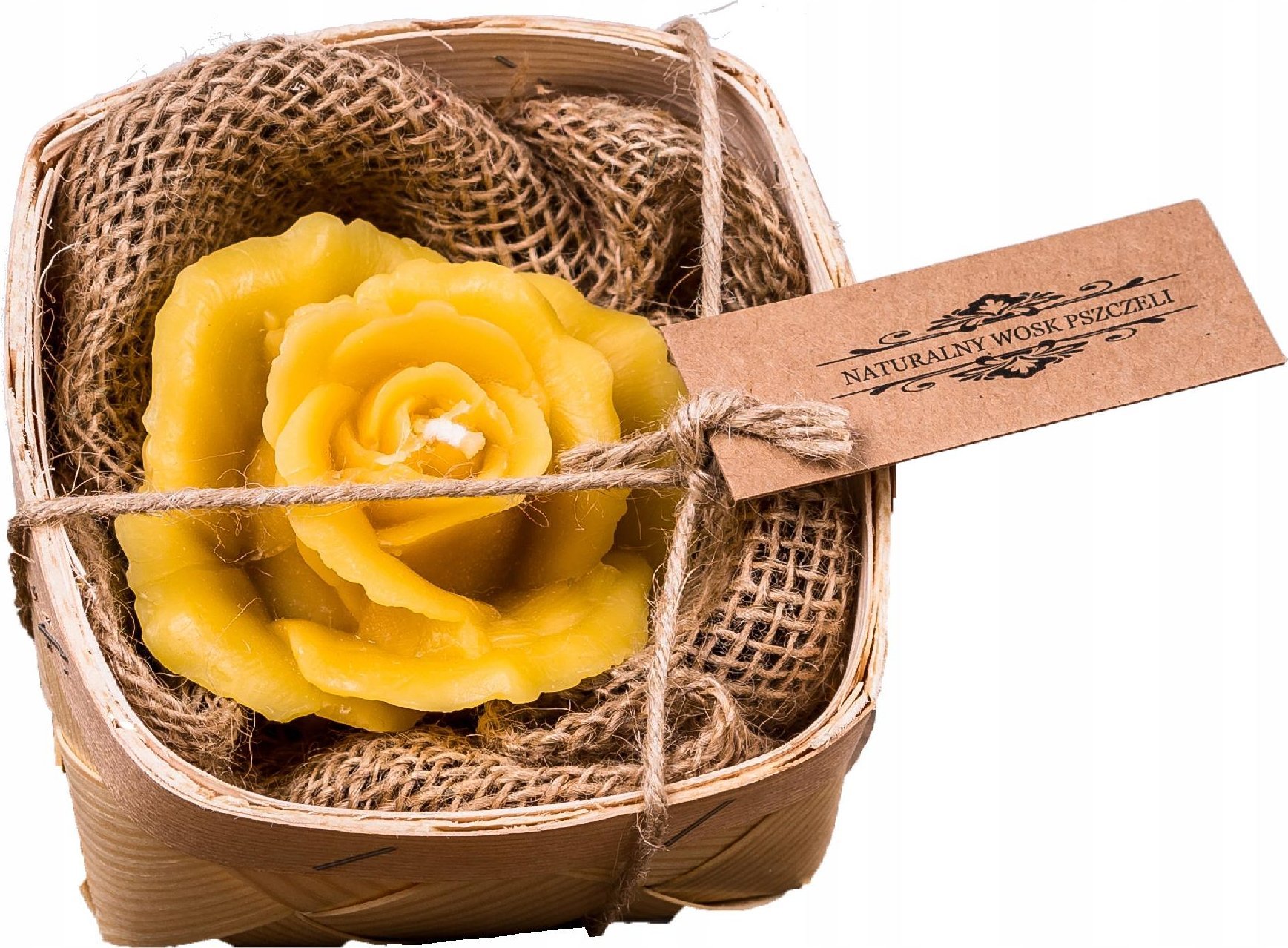 Łysoń Świeca z wosku pszczelego róża pąk (S204-N) - S204-N