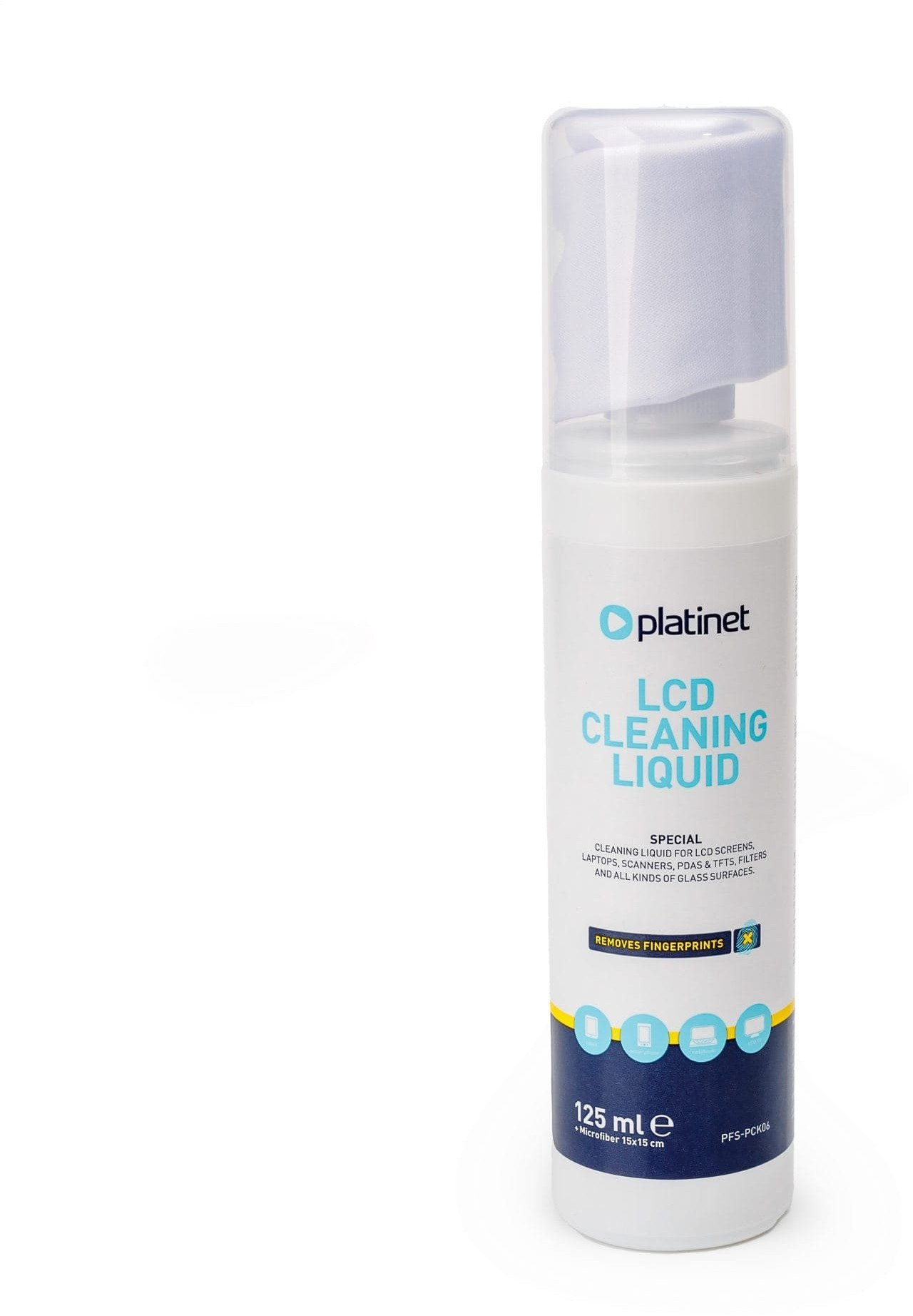 PLATINET LCD CLEANING LIQUID + MICROFIBER PŁYN DO LCD 125ML + MIKROFIBRA 15x15CM PFS-PCK06 [46121]
