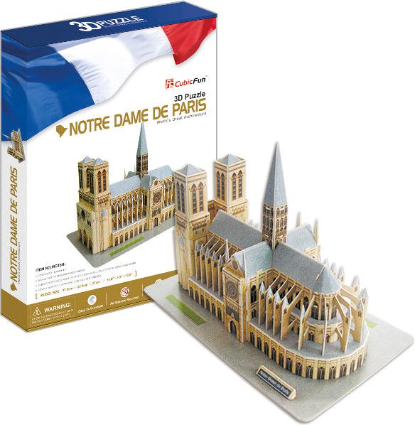 Cubicfun PUZZLE 3D Notre Dame (Światło) - L173H