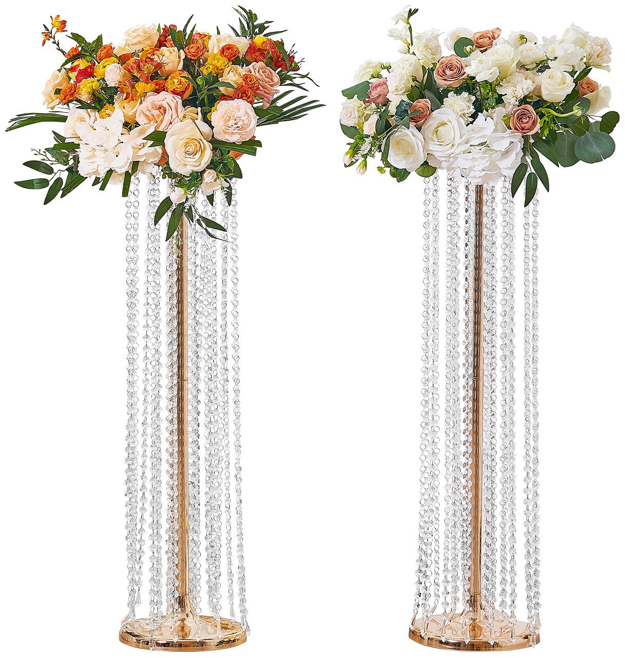 Stojak weselny na salę złoty kolor ślub wesele kwietnik na kwiaty 2 szt.