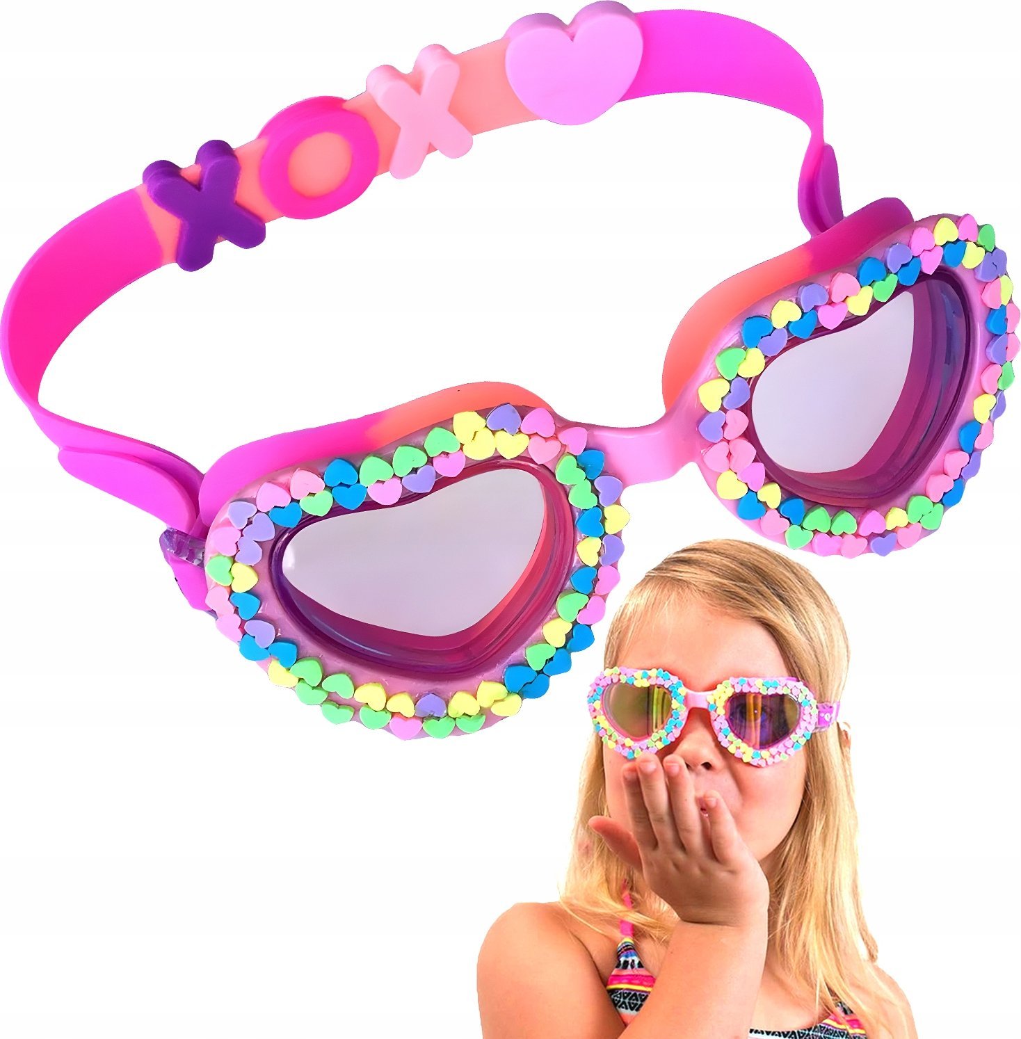 OKULARY PŁYWACKIE DLA DZIECI GO-VE1-RAIBOW