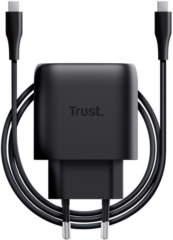 Ladetajs Trust Maxo 45W Black USB-C + 2m USB-C Cable Black 8713439257229 25722 (8713439257229)