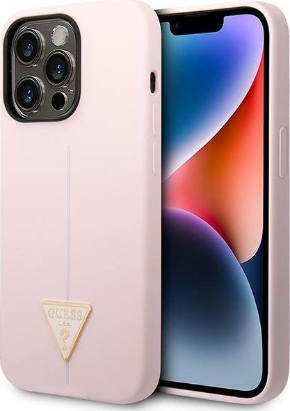 Guess Etui Guess GUHCP14LSLTGU Apple iPhone 14 Pro fioletowy/purple hardcase Silicone Triangle