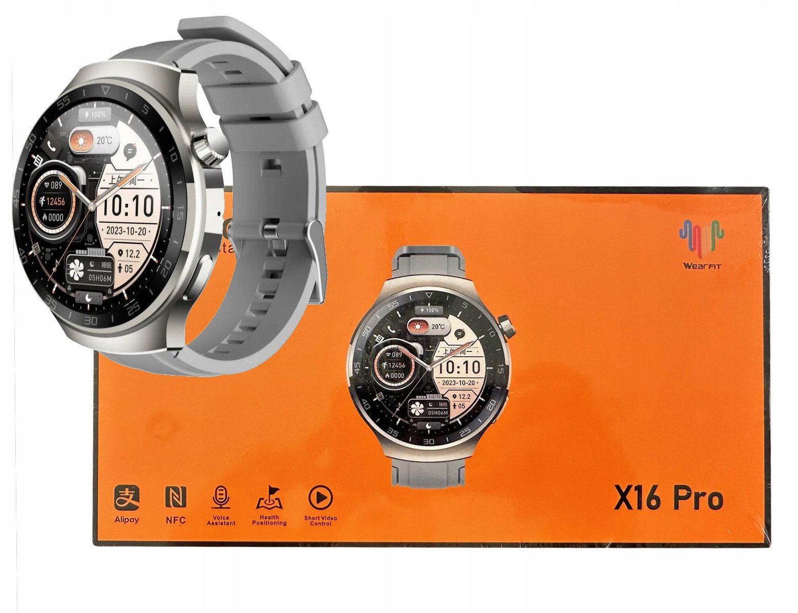 SmartWatch X10 PRO METALOWY Menu PL Rozmowy NFC 1.55" HD Męski Android iOS