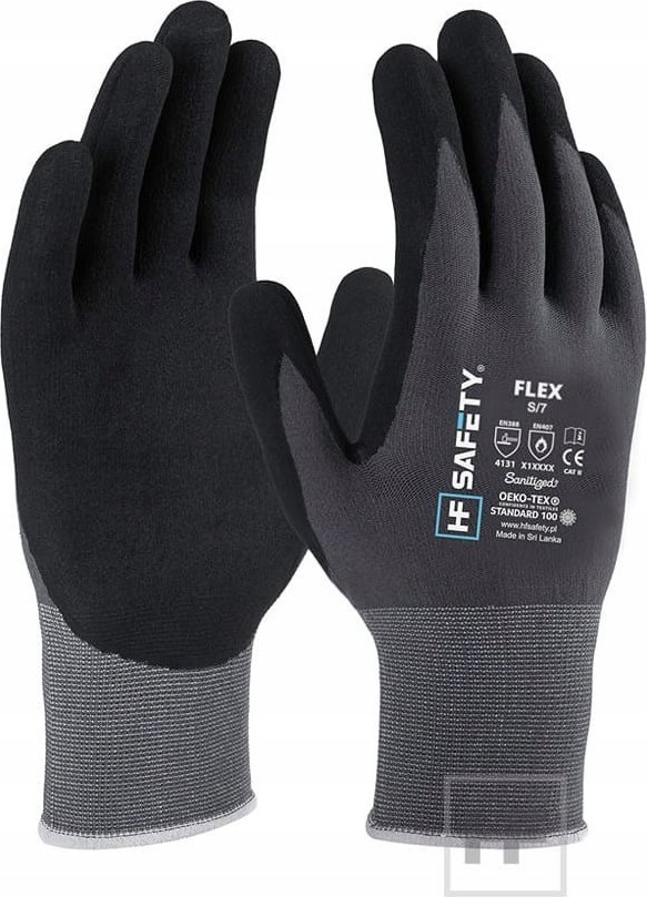 Rękawice robocze HF-Safety FLEX mocne NAT_LUKCAR rozmiar 6 - XS 1 PAR