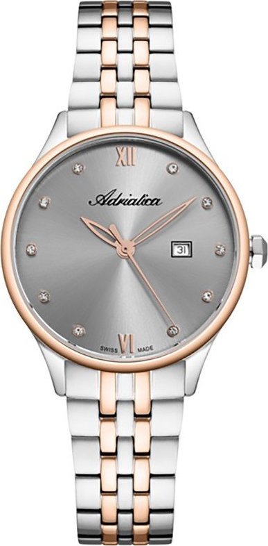 Zegarek Adriatica Zegarek damski Adriatica A3547.R187Q CYRKONIE srebrny