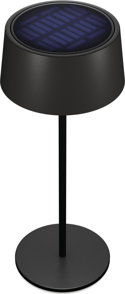 Lampa stołowa Realpower RealPower LED-Solar Tischlampe dimmbar mit Akku,schwarz
