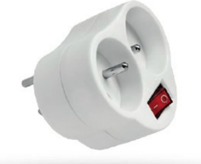 Elgotech Rozgałęźnik wtyczkowy z wyłącznikiem 2-gniazda z/u RC-20W