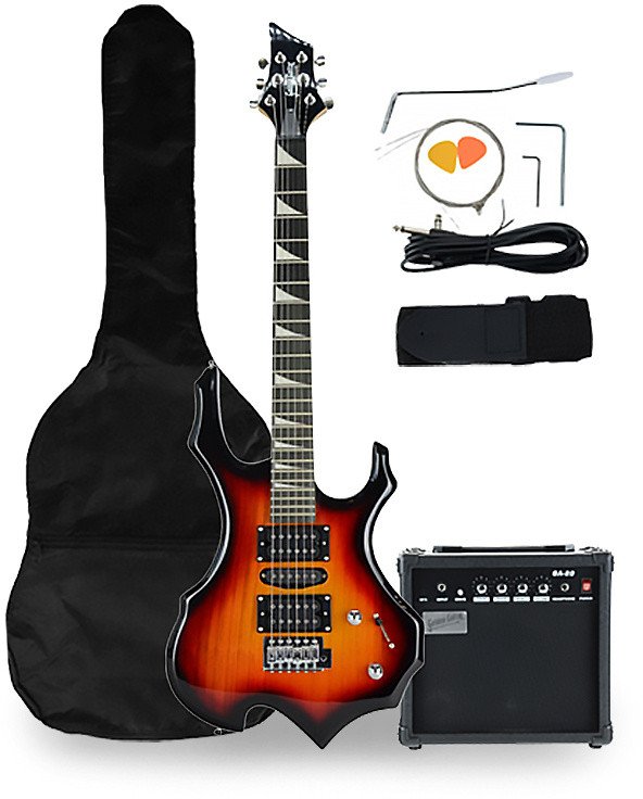 Gitara elektryczna - kompletny zestaw -Golden Guitar RFL-5 Sunburst one size