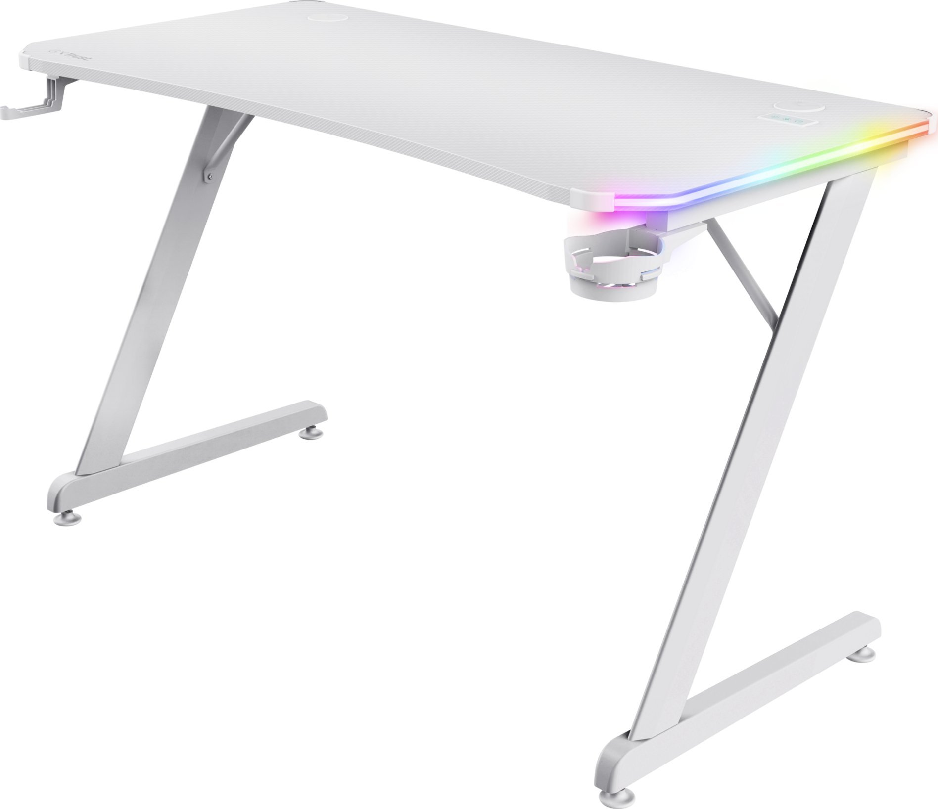 Biurko Trust GXT 709W Luminus RGB Białe 120 cmx60 cm