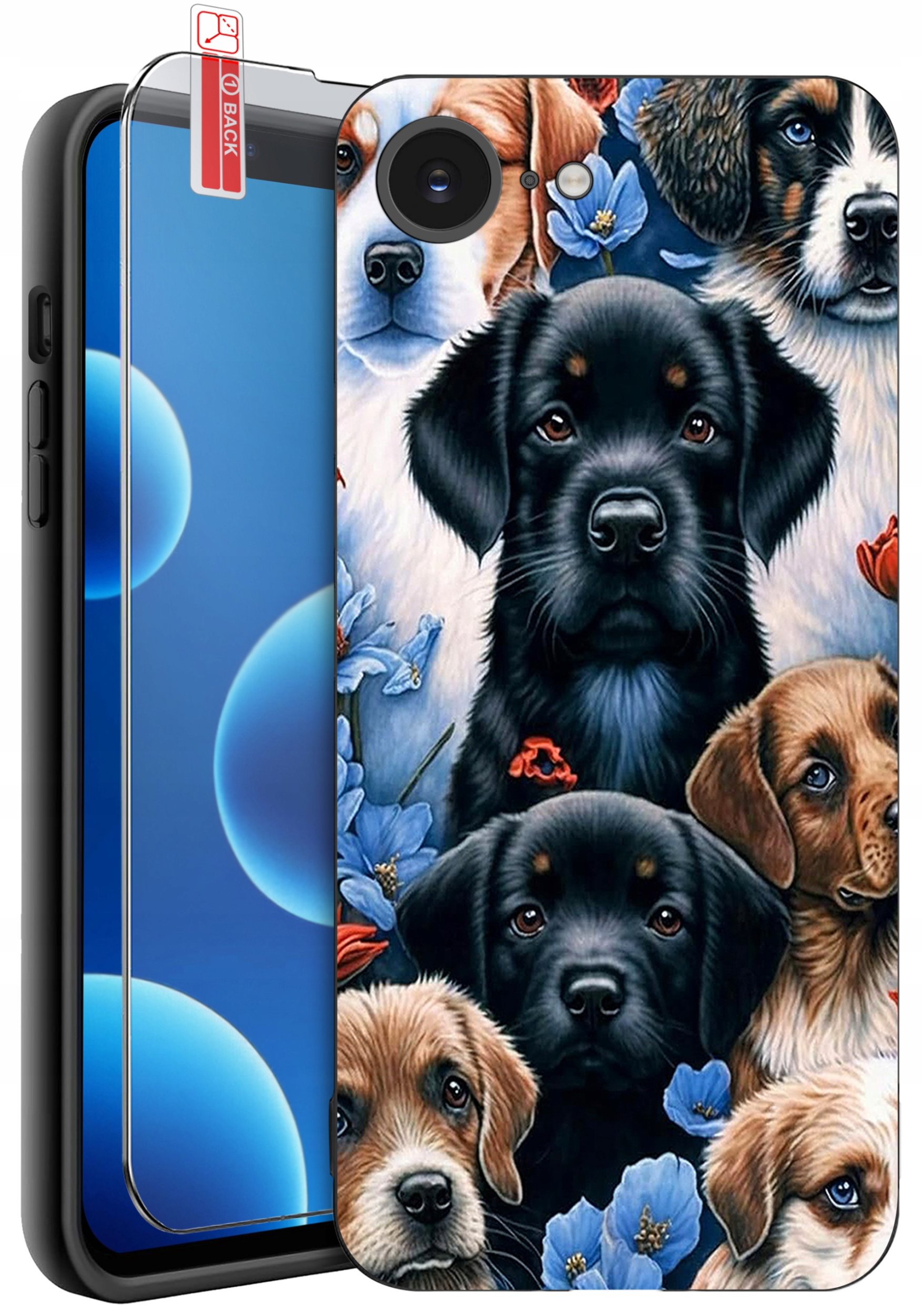 ETUI do iPhone 16e | WZORY | SILIKONOWE MATT CASE + SZKŁO 9H