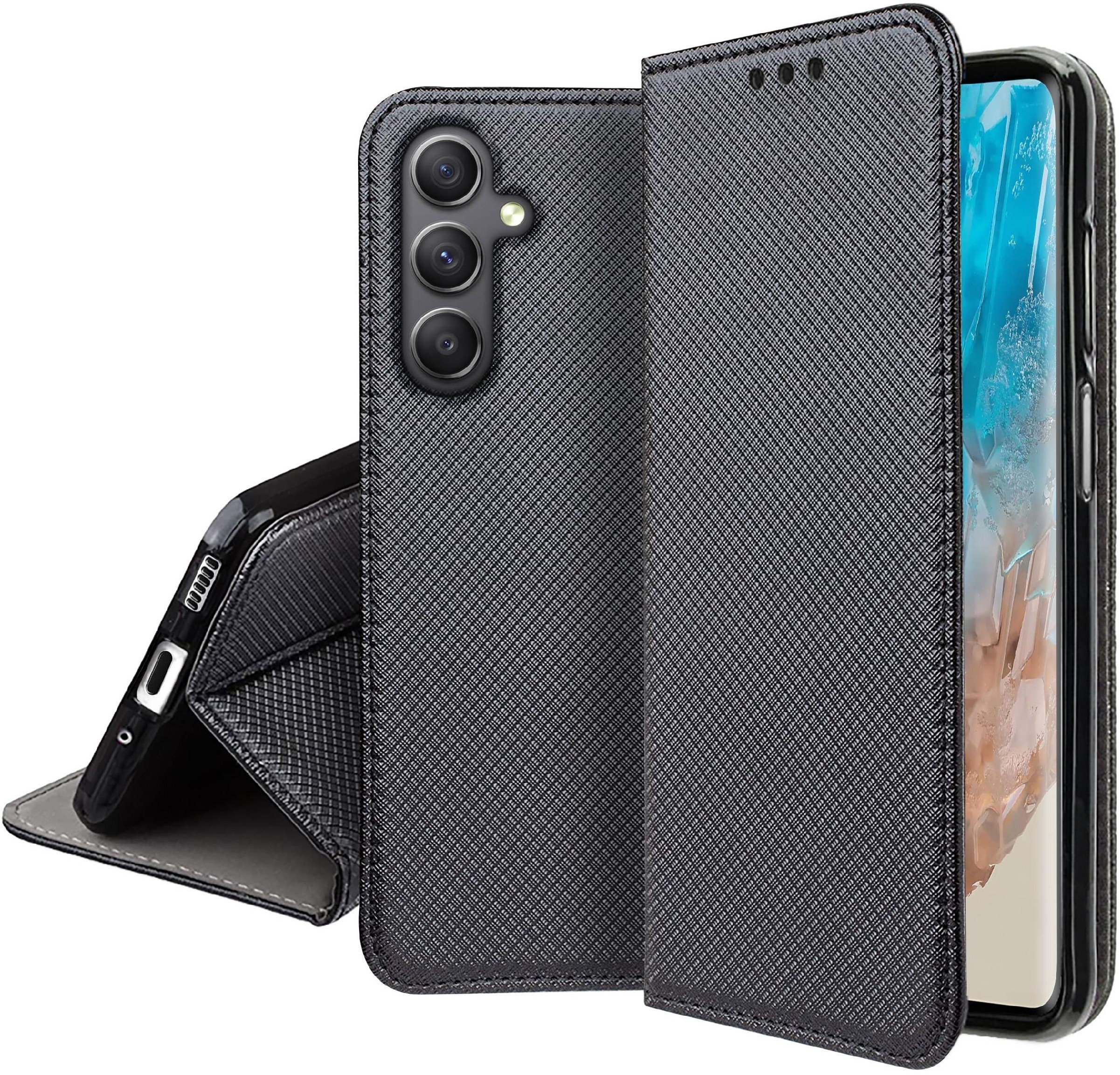 Etui do Samsung Galaxy M35 5G SMART MAGNET CASE PORTFEL + SZKŁO 9H