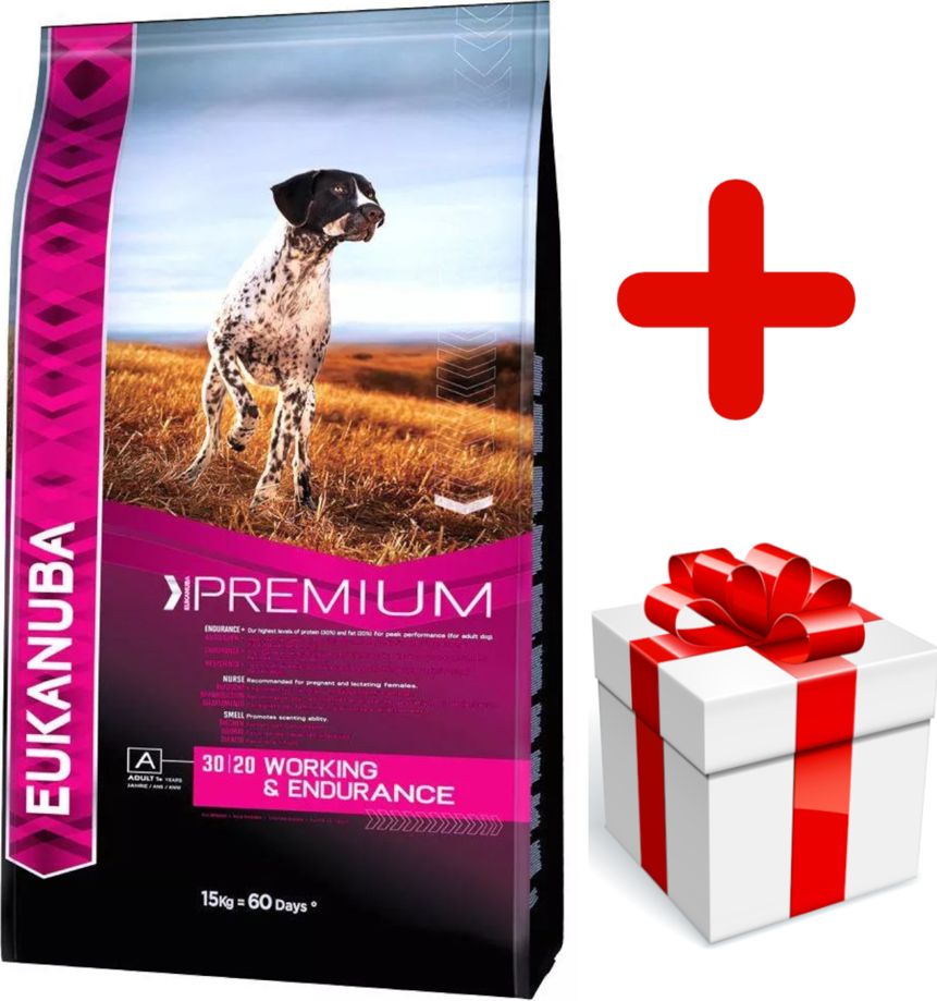 Eukanuba Eukanuba performance working & endurance 15kg + niespodzianka dla psa GRATIS!