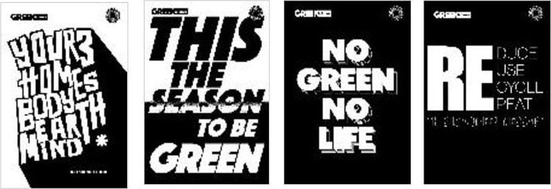 Zeszyt A4/60K kratka Green Typo White (5szt)