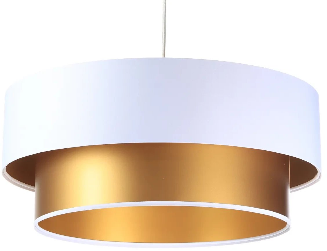 Lampa wisząca DOUBLE WHITE 40 biała/złota BPS KONCEPT
