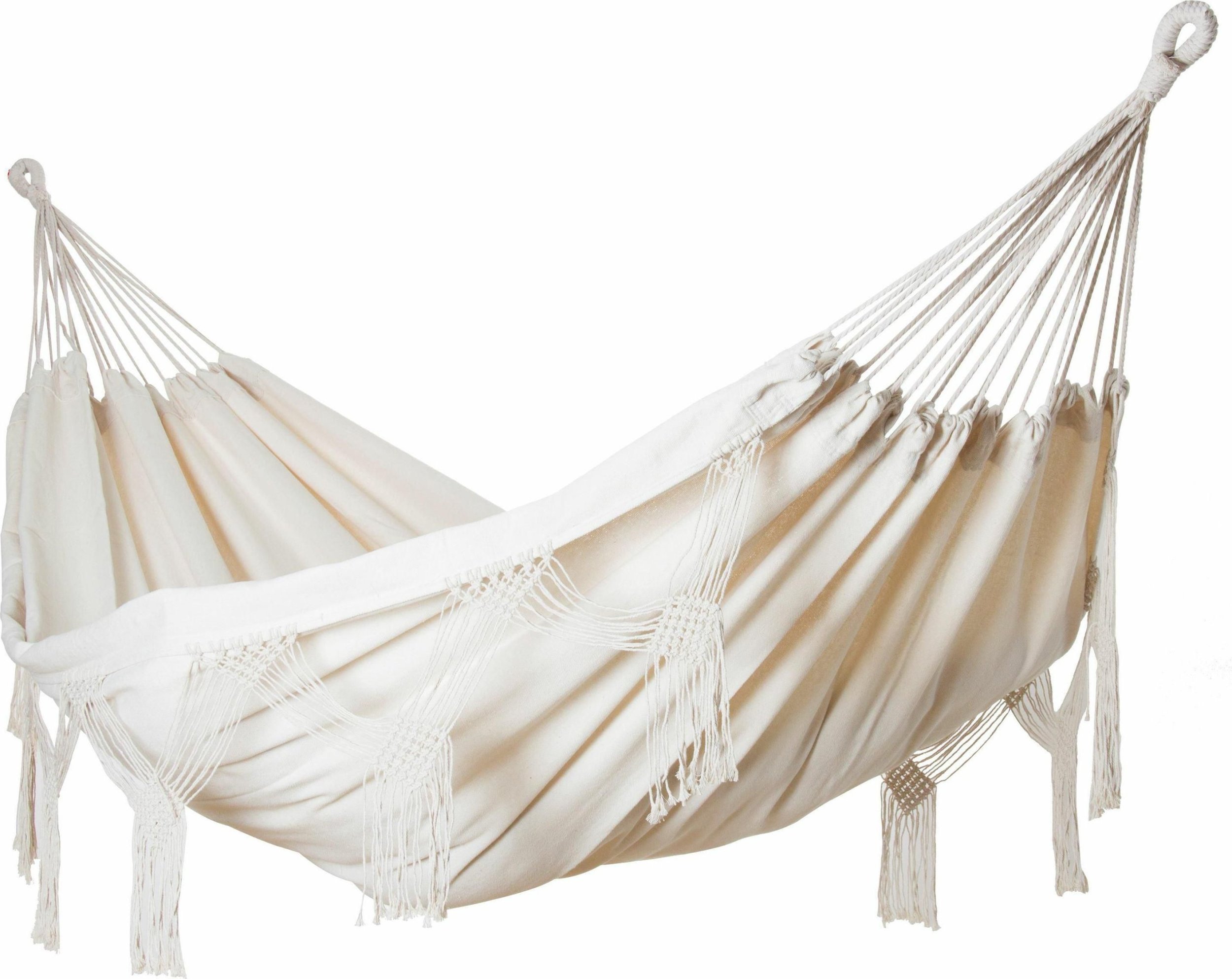 kontrast Duży hamak ogrodowy boho MIDAS 2 160x220 ecru