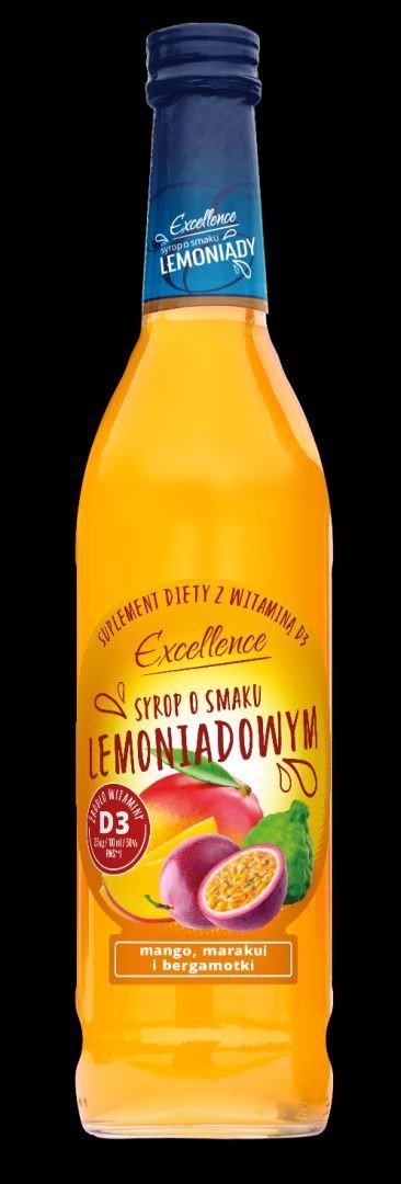 Excellence Excellence Syrop lemoniadowy o smaku mango, marakui i bergamotki 430 ml