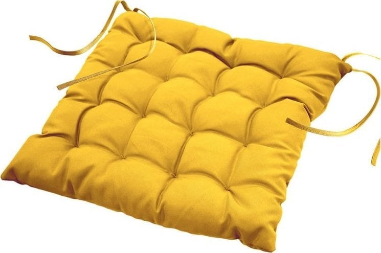 Douceur d`Interieur PODUSZKA NA KRZESŁO ESSENTIEL - MUSZTARDOWA 40x40