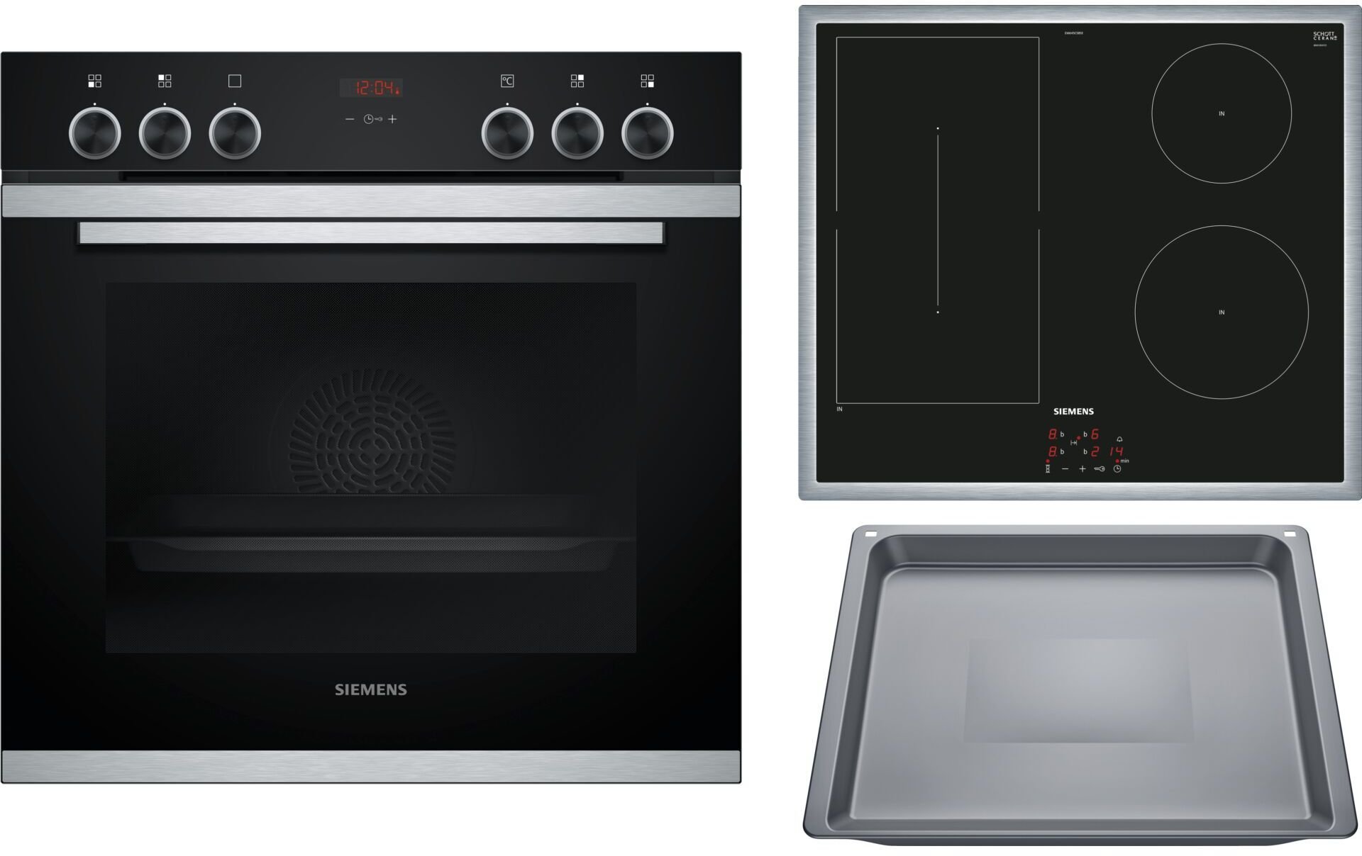 Piekarnik z płytą Siemens EQ 211DA0EU EM645CSB5E+HE213ABS1+HZ532000