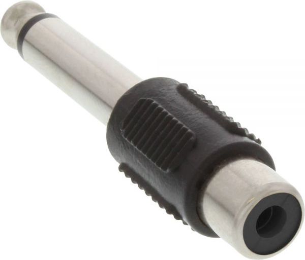 Adapter AV InLine Jack 6.3mm - RCA (Cinch) czarny (99322)