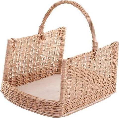 WickerPL Wiklinowy Kosz Kominkowy na Sklejce 60x44 H31/50 cm