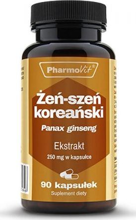 Pharmovit Żeń-szeń koreański Panax ginseng 4:1 ekstrakt 250mg 90 kapsułek PharmoVit