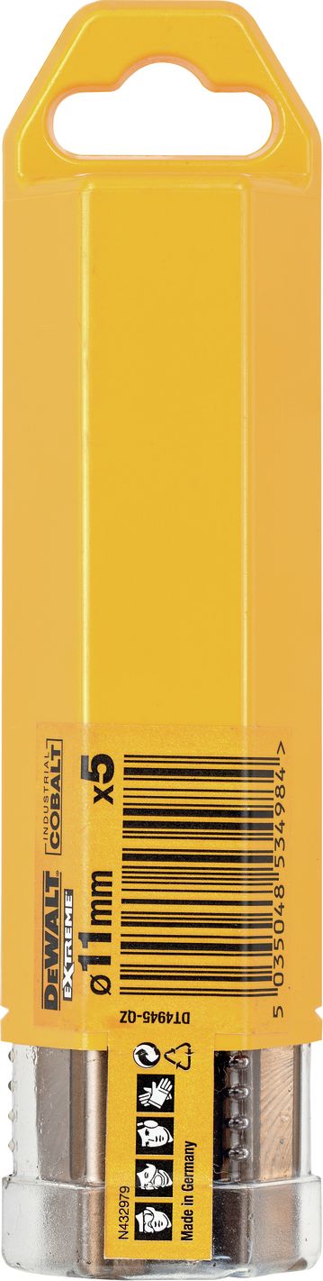 Wiertło Dewalt do metalu kobaltowe walcowe 11mm 5szt. (DT4945)