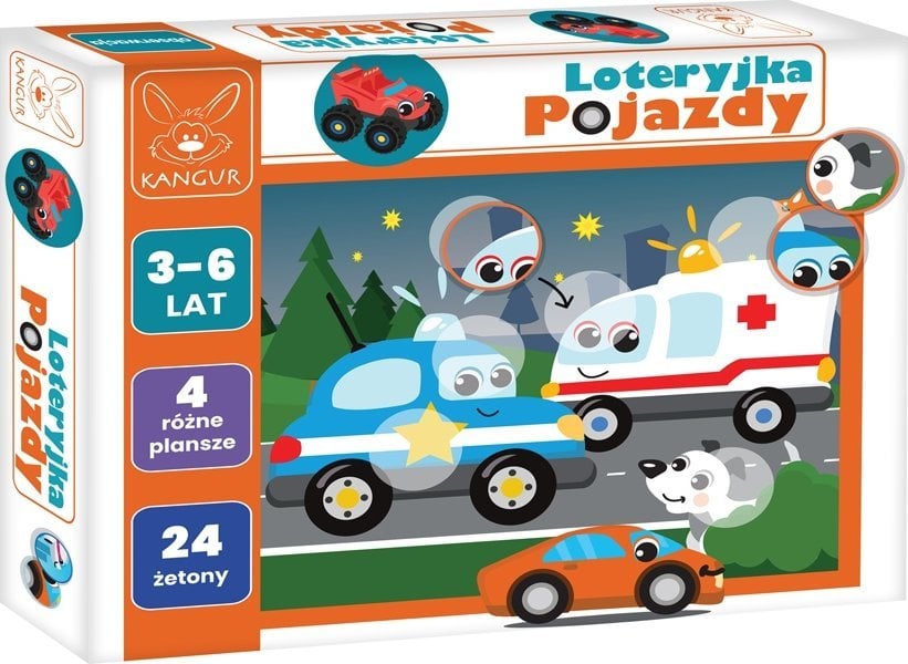Kangur Loteryjka. Pojazdy gra Kangur