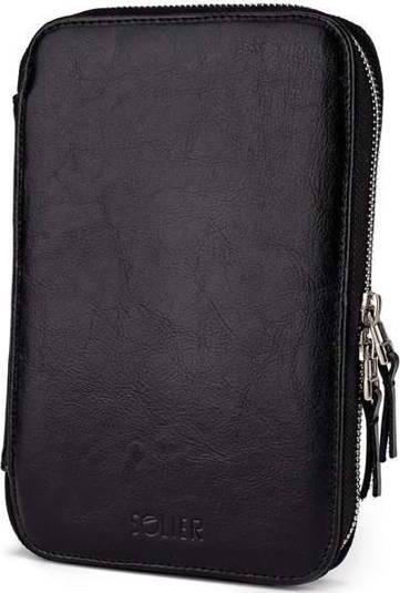 Solier Organizer skórzany Solier czarny SA38 BLACK