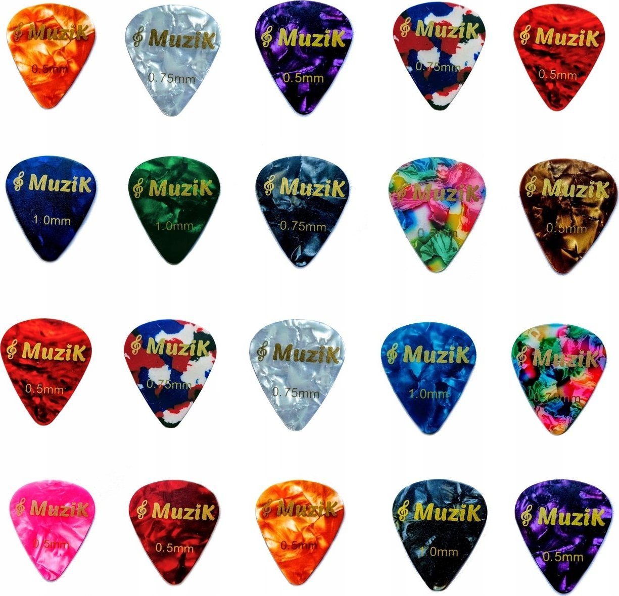 MuziK Kostki gitarowe 10SZT kostka do gitar JAKOŚĆ