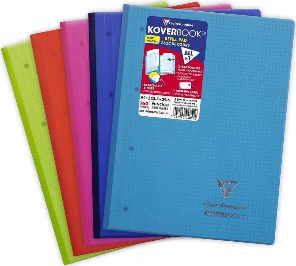 Narcissus Zeszyt A4+/80K kratka z perforacj± PP mix (5szt)