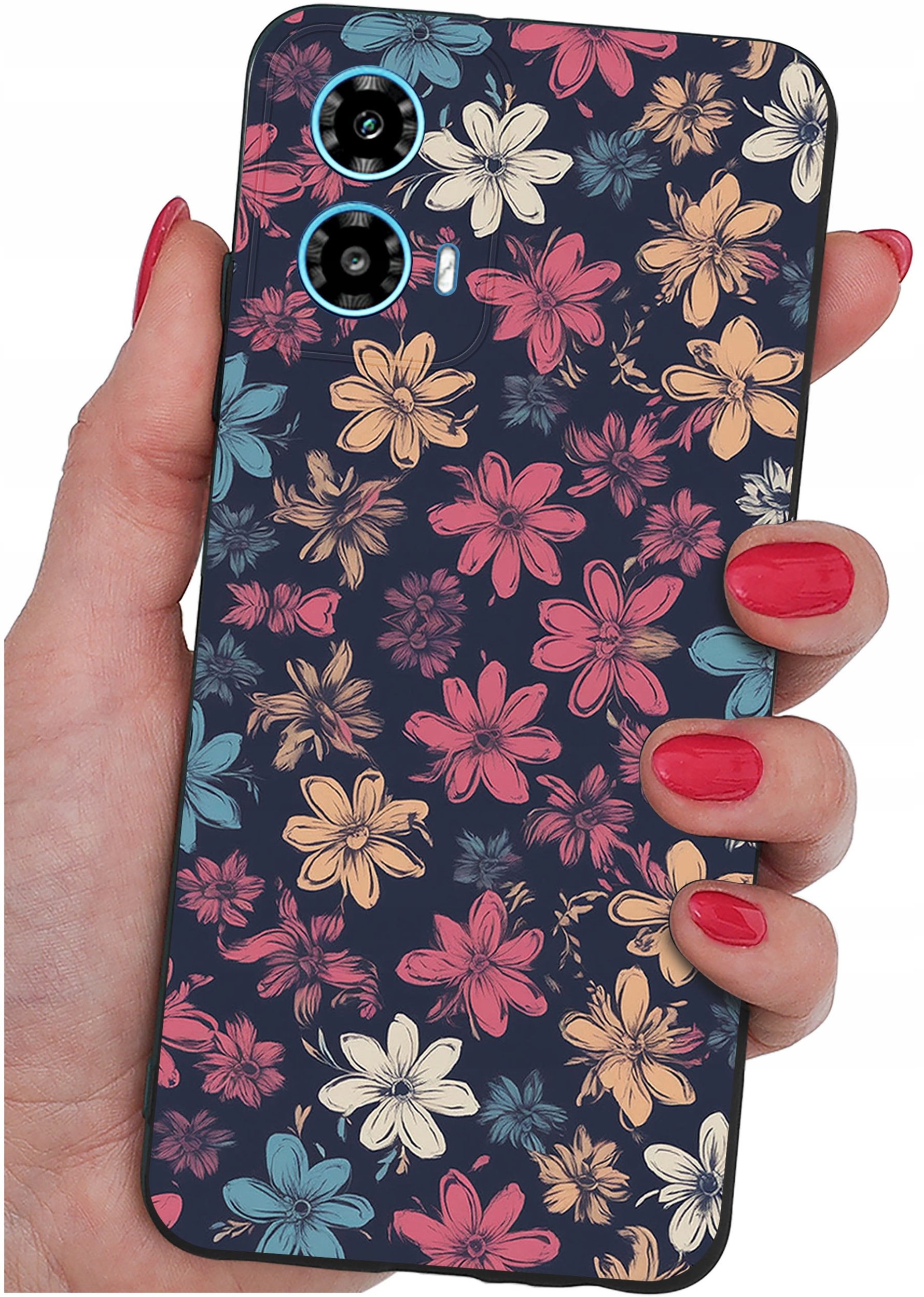 ETUI do Motorola Moto G34 5G WZORY |SILIKONOWE MATT CASE + SZKŁO 9H