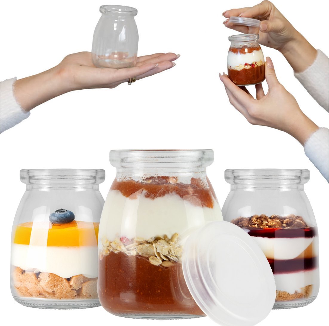 5x POJEMNIKI NA DESERY 150ml Słoik SZKLANY Na Deserki Pucharek Do Deserów