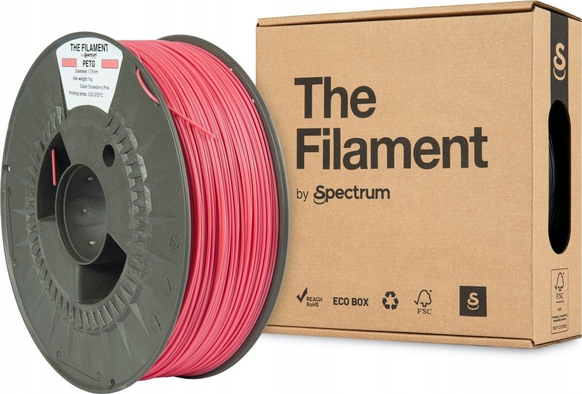 The Filament 3D filament, PETG, 1,75mm, 1000g, TF-24025, strawberry pink