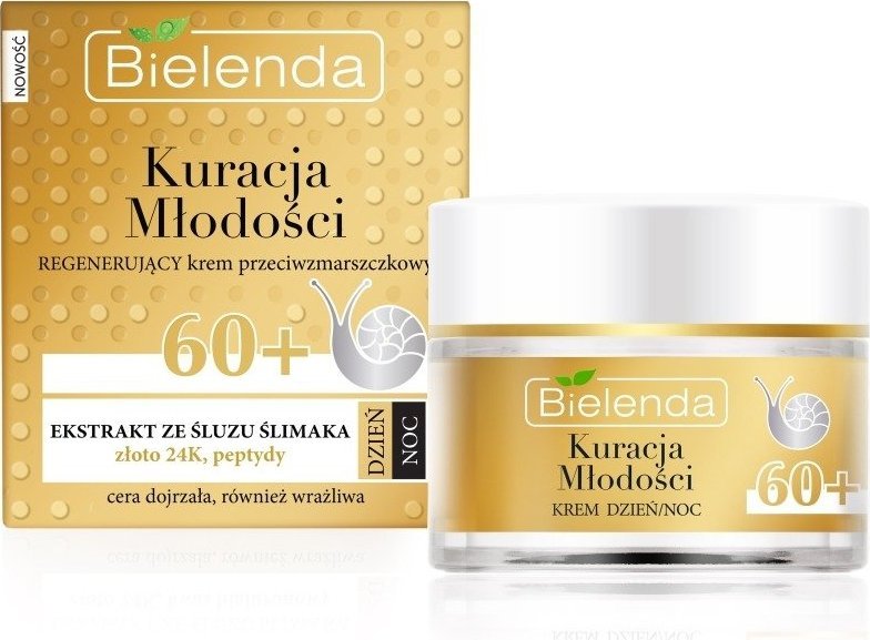 Bielenda Kuracja Młodości 60+ Regenerujący krem przeciwzmarszczkowy na dzień i noc 50ml