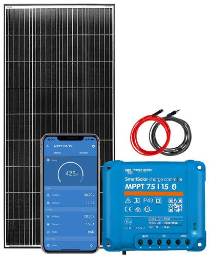Zestaw solarny 200W 12V Victron Energy MPPT BT